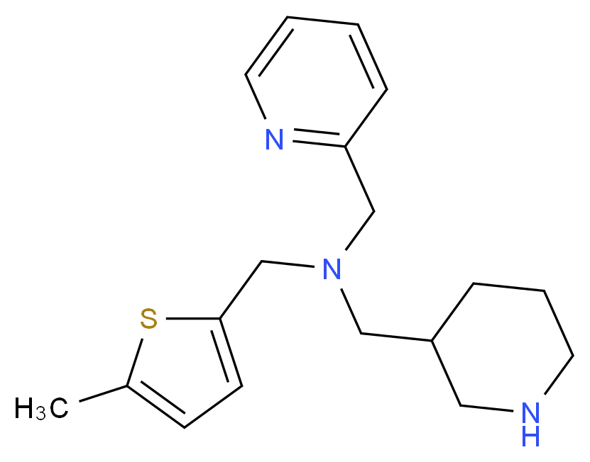 1-(5-methyl-2-thienyl)-N-(piperidin-3-ylmethyl)-N-(pyridin-2-ylmethyl)methanamine_Molecular_structure_CAS_)