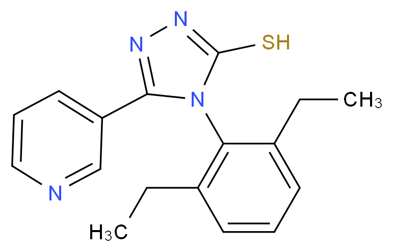 4-(2,6-Diethyl-phenyl)-5-pyridin-3-yl-4H-[1,2,4]triazole-3-thiol_Molecular_structure_CAS_)