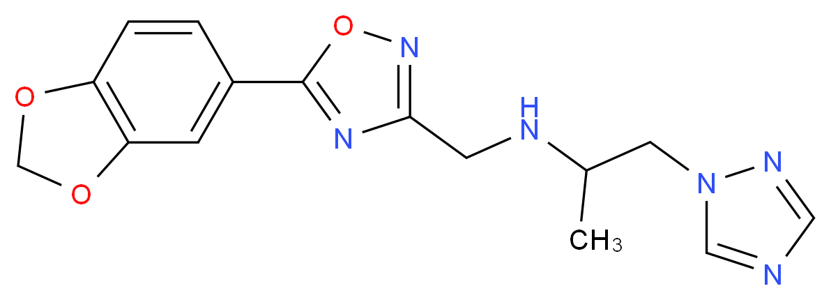 N-{[5-(1,3-benzodioxol-5-yl)-1,2,4-oxadiazol-3-yl]methyl}-1-(1H-1,2,4-triazol-1-yl)propan-2-amine_Molecular_structure_CAS_)