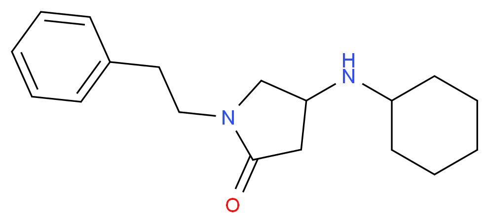 4-(cyclohexylamino)-1-(2-phenylethyl)-2-pyrrolidinone_Molecular_structure_CAS_)