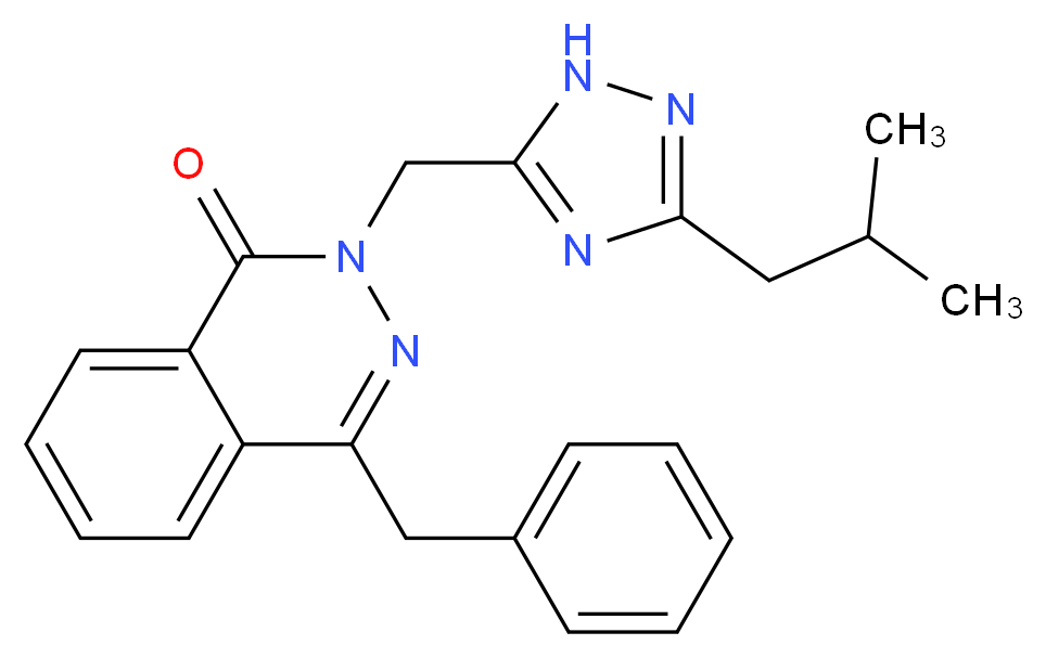 4-benzyl-2-[(3-isobutyl-1H-1,2,4-triazol-5-yl)methyl]phthalazin-1(2H)-one_Molecular_structure_CAS_)