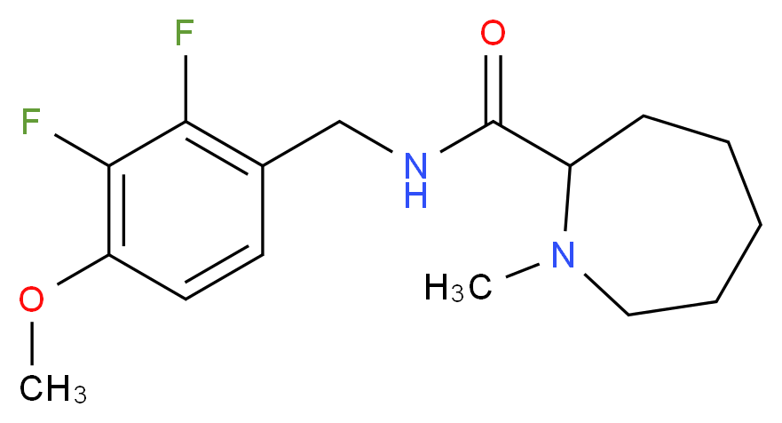 N-(2,3-difluoro-4-methoxybenzyl)-1-methylazepane-2-carboxamide_Molecular_structure_CAS_)