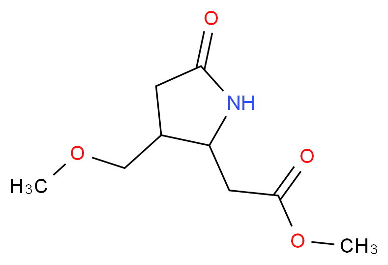 methyl 2-[3-(methoxymethyl)-5-oxo-2-pyrrolidinyl]acetate_Molecular_structure_CAS_)