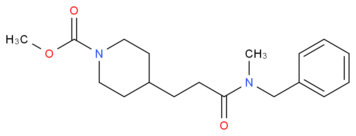 methyl 4-{3-[benzyl(methyl)amino]-3-oxopropyl}piperidine-1-carboxylate_Molecular_structure_CAS_)