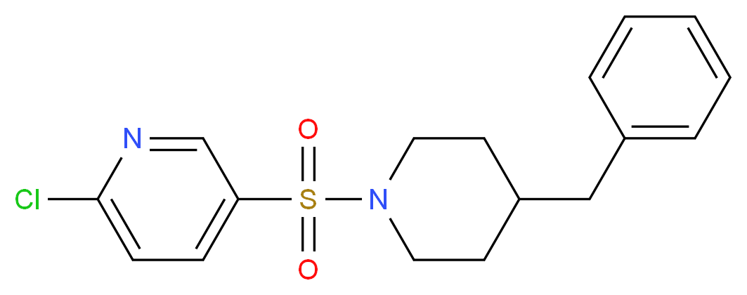 5-(4-Benzyl-piperidine-1-sulfonyl)-2-chloro-pyridine_Molecular_structure_CAS_)