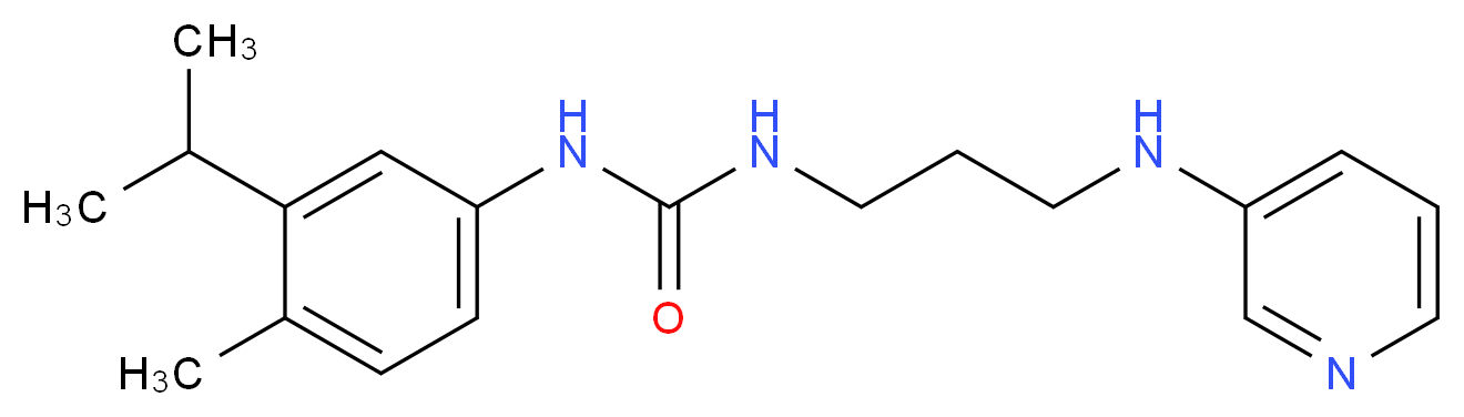 N-(3-isopropyl-4-methylphenyl)-N'-[3-(pyridin-3-ylamino)propyl]urea_Molecular_structure_CAS_)