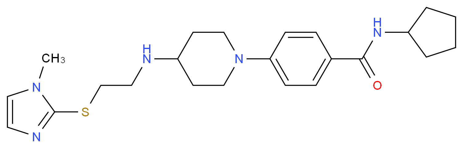 N-cyclopentyl-4-[4-({2-[(1-methyl-1H-imidazol-2-yl)thio]ethyl}amino)-1-piperidinyl]benzamide_Molecular_structure_CAS_)