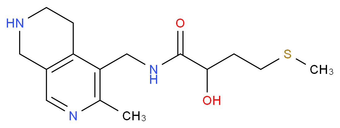 2-hydroxy-N-[(3-methyl-5,6,7,8-tetrahydro-2,7-naphthyridin-4-yl)methyl]-4-(methylthio)butanamide_Molecular_structure_CAS_)