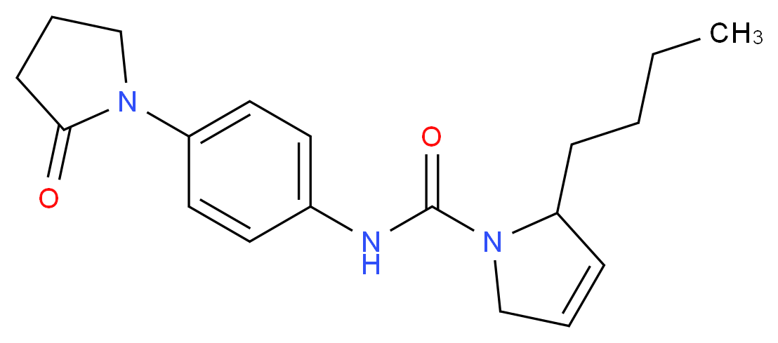 2-butyl-N-[4-(2-oxopyrrolidin-1-yl)phenyl]-2,5-dihydro-1H-pyrrole-1-carboxamide_Molecular_structure_CAS_)
