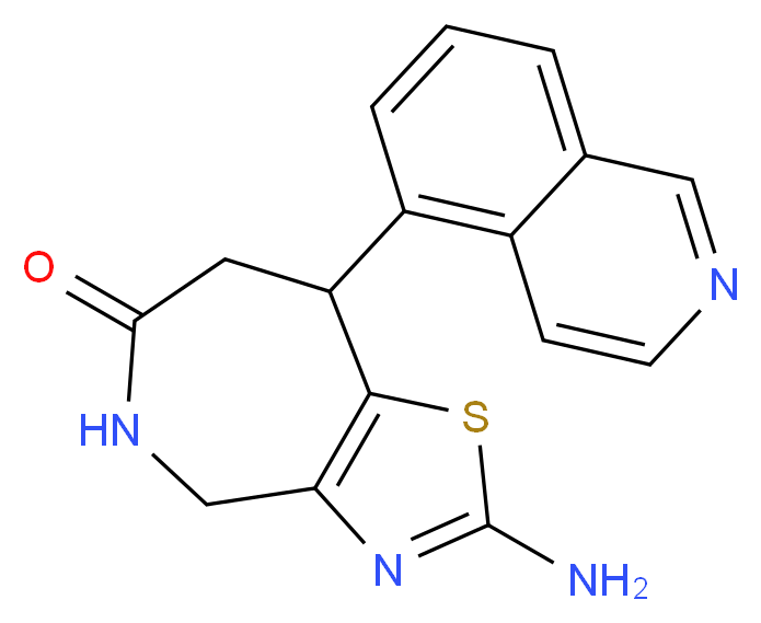 2-amino-8-isoquinolin-5-yl-4,5,7,8-tetrahydro-6H-[1,3]thiazolo[4,5-c]azepin-6-one_Molecular_structure_CAS_)