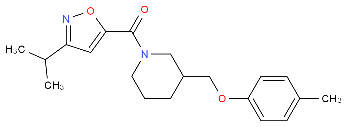 1-[(3-isopropyl-5-isoxazolyl)carbonyl]-3-[(4-methylphenoxy)methyl]piperidine_Molecular_structure_CAS_)