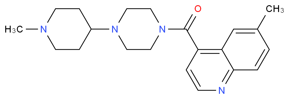 6-methyl-4-{[4-(1-methylpiperidin-4-yl)piperazin-1-yl]carbonyl}quinoline_Molecular_structure_CAS_)