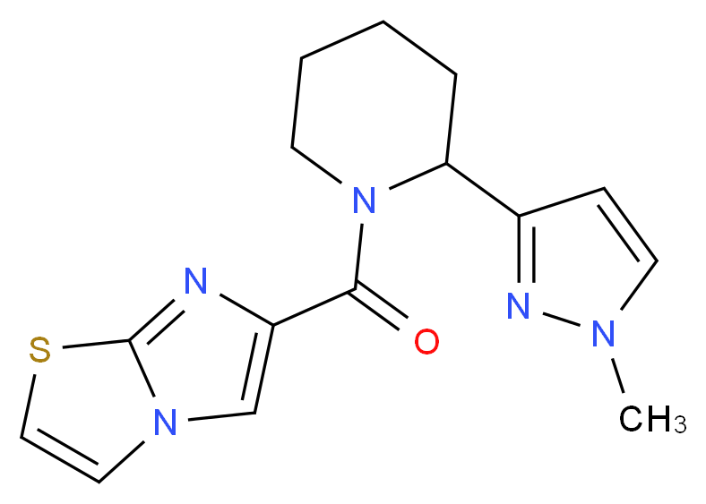6-{[2-(1-methyl-1H-pyrazol-3-yl)-1-piperidinyl]carbonyl}imidazo[2,1-b][1,3]thiazole_Molecular_structure_CAS_)