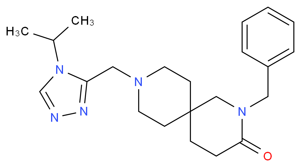 2-benzyl-9-[(4-isopropyl-4H-1,2,4-triazol-3-yl)methyl]-2,9-diazaspiro[5.5]undecan-3-one_Molecular_structure_CAS_)
