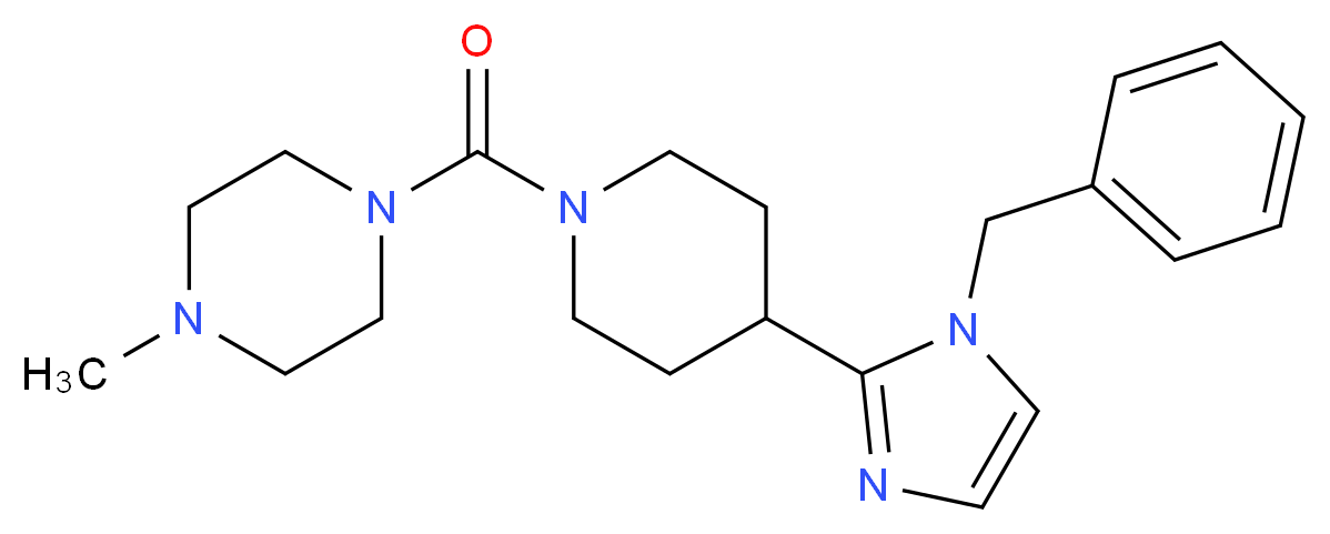 1-{[4-(1-benzyl-1H-imidazol-2-yl)-1-piperidinyl]carbonyl}-4-methylpiperazine_Molecular_structure_CAS_)