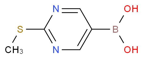2-(Methylthio)pyrimidine-5-boronic acid_Molecular_structure_CAS_348098-29-3)