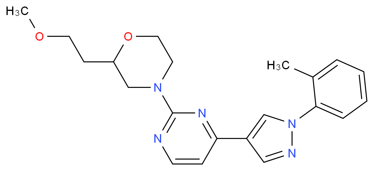 2-(2-methoxyethyl)-4-{4-[1-(2-methylphenyl)-1H-pyrazol-4-yl]-2-pyrimidinyl}morpholine_Molecular_structure_CAS_)
