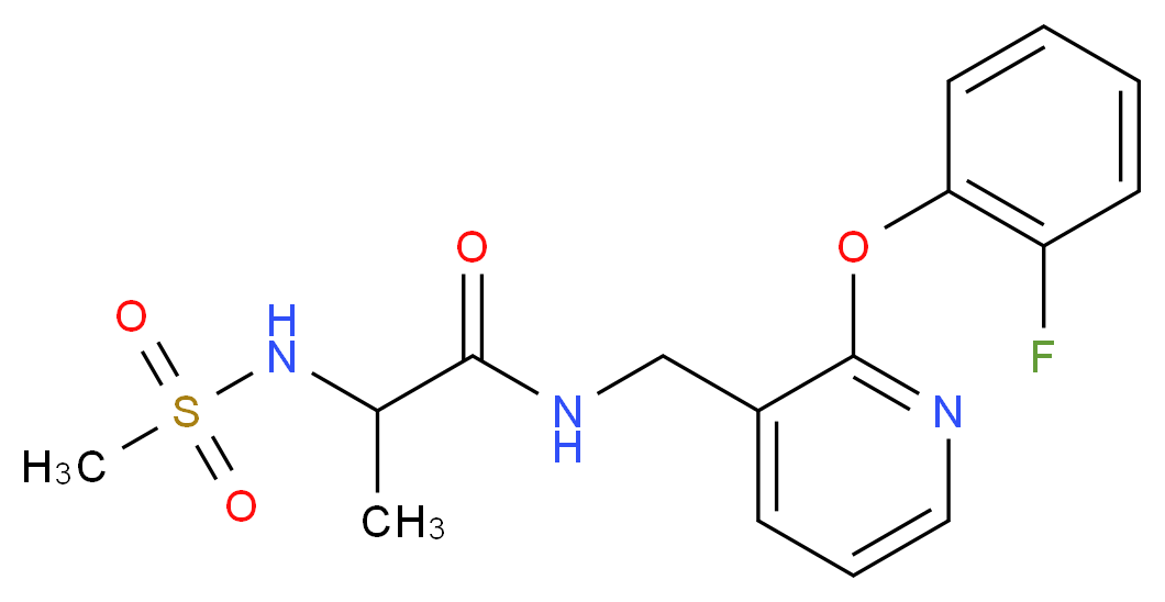 N~1~-{[2-(2-fluorophenoxy)pyridin-3-yl]methyl}-N~2~-(methylsulfonyl)alaninamide_Molecular_structure_CAS_)