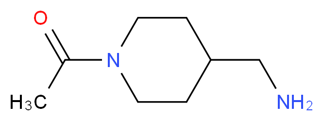 1-[4-(aminomethyl)piperidin-1-yl]ethan-1-one_Molecular_structure_CAS_)