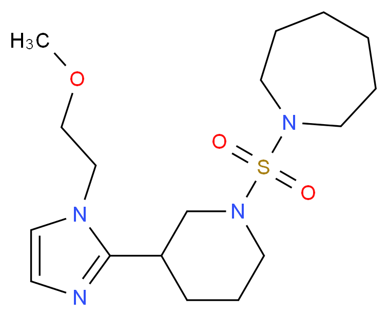 1-({3-[1-(2-methoxyethyl)-1H-imidazol-2-yl]-1-piperidinyl}sulfonyl)azepane_Molecular_structure_CAS_)