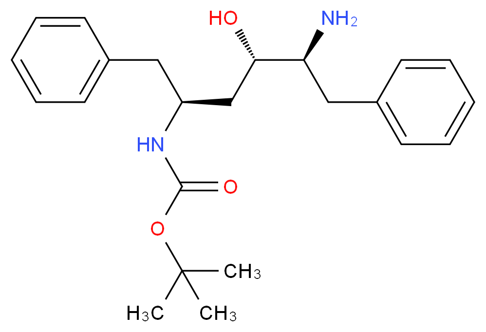 tert-Butyl ((2S,4S,5S)-5-aMino-4-hydroxy-1,6-diphenylhexan-2-yl)carbaMate_Molecular_structure_CAS_144163-85-9)