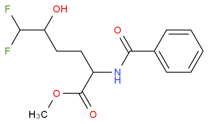 methyl 2-(benzoylamino)-6,6-difluoro-5-hydroxyhexanoate_Molecular_structure_CAS_)