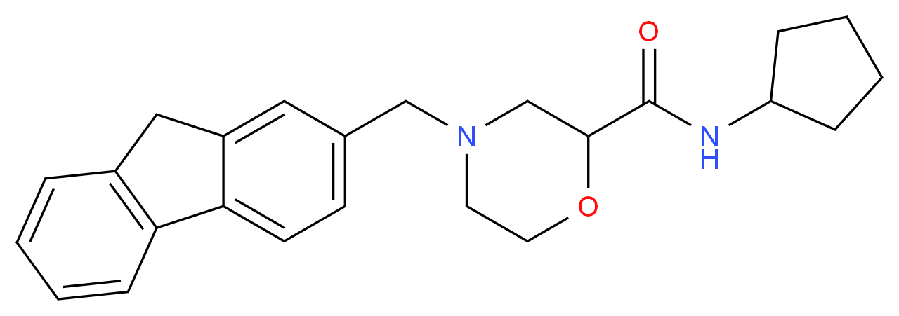 N-cyclopentyl-4-(9H-fluoren-2-ylmethyl)-2-morpholinecarboxamide_Molecular_structure_CAS_)