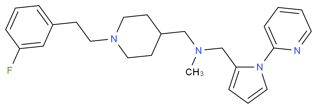 ({1-[2-(3-fluorophenyl)ethyl]-4-piperidinyl}methyl)methyl{[1-(2-pyridinyl)-1H-pyrrol-2-yl]methyl}amine_Molecular_structure_CAS_)