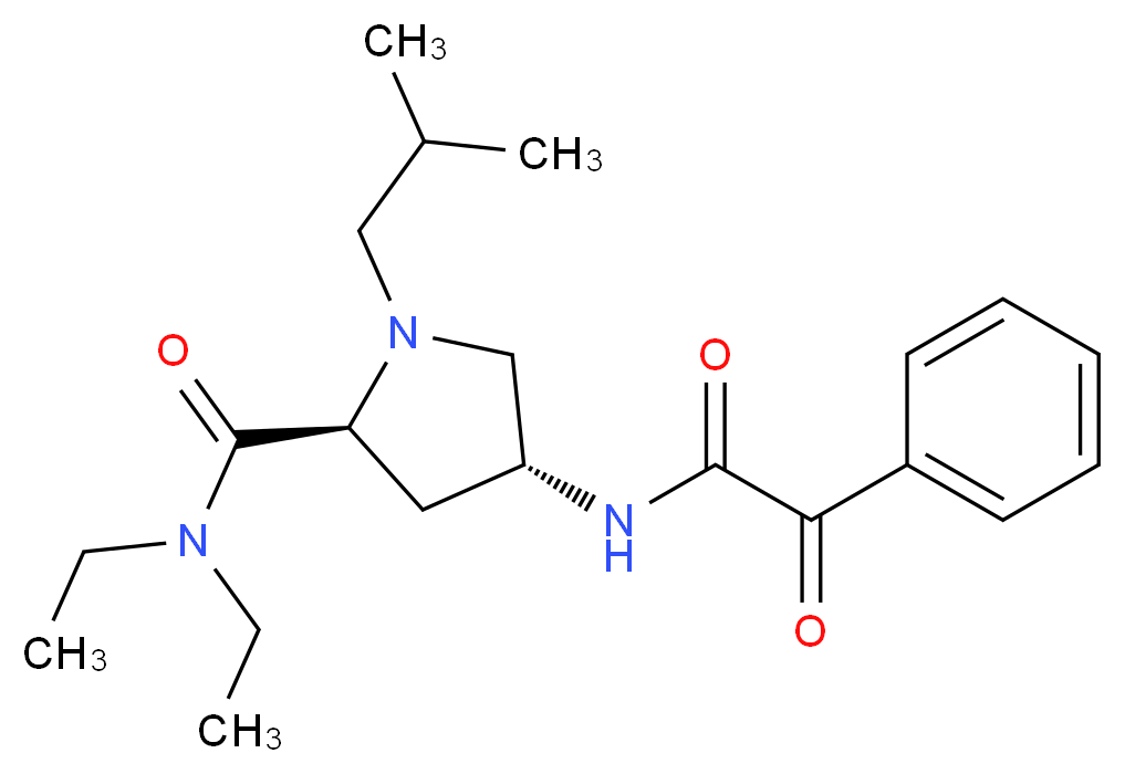(4R)-N,N-diethyl-1-isobutyl-4-{[oxo(phenyl)acetyl]amino}-L-prolinamide_Molecular_structure_CAS_)