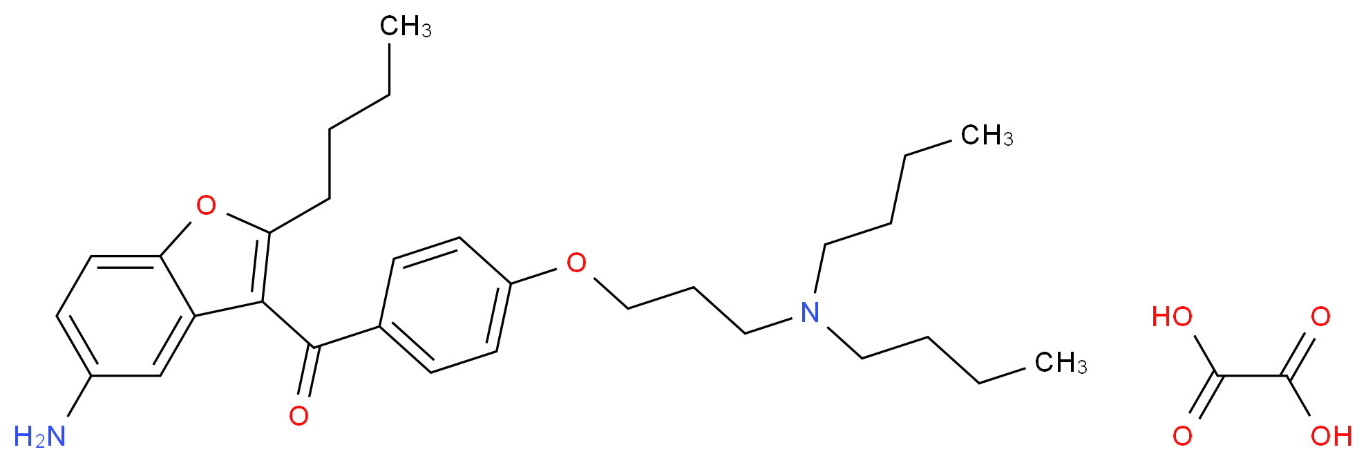 (5-Amino-2-butylbenzofuran-3-yl)(4-(3-(dibutylamino)propoxy)phenyl)methanone oxalate_Molecular_structure_CAS_500791-70-8)