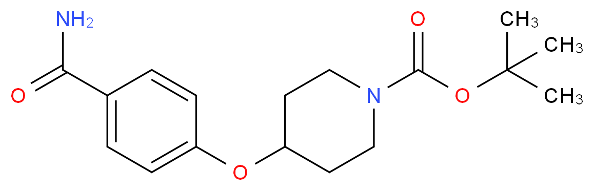 tert-Butyl 4-(4-carbamoylphenoxy)piperidine-1-carboxylate_Molecular_structure_CAS_609781-33-1)