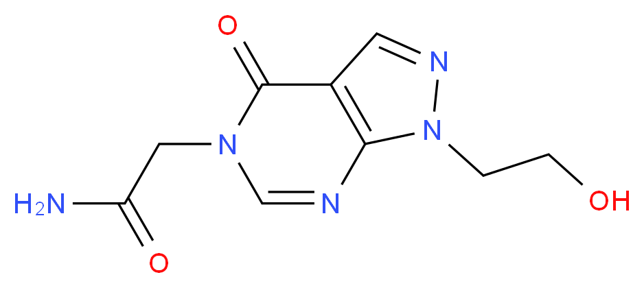 2-[1-(2-hydroxyethyl)-4-oxo-1,4-dihydro-5H-pyrazolo[3,4-d]pyrimidin-5-yl]acetamide_Molecular_structure_CAS_)
