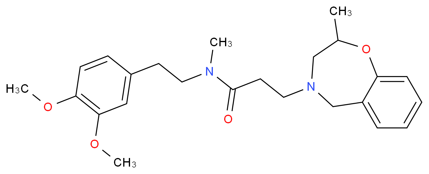N-[2-(3,4-dimethoxyphenyl)ethyl]-N-methyl-3-(2-methyl-2,3-dihydro-1,4-benzoxazepin-4(5H)-yl)propanamide_Molecular_structure_CAS_)