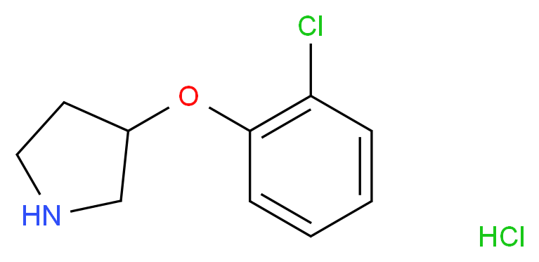 3-(2-Chlorophenoxy)pyrrolidine hydrochloride_Molecular_structure_CAS_1185298-15-0)
