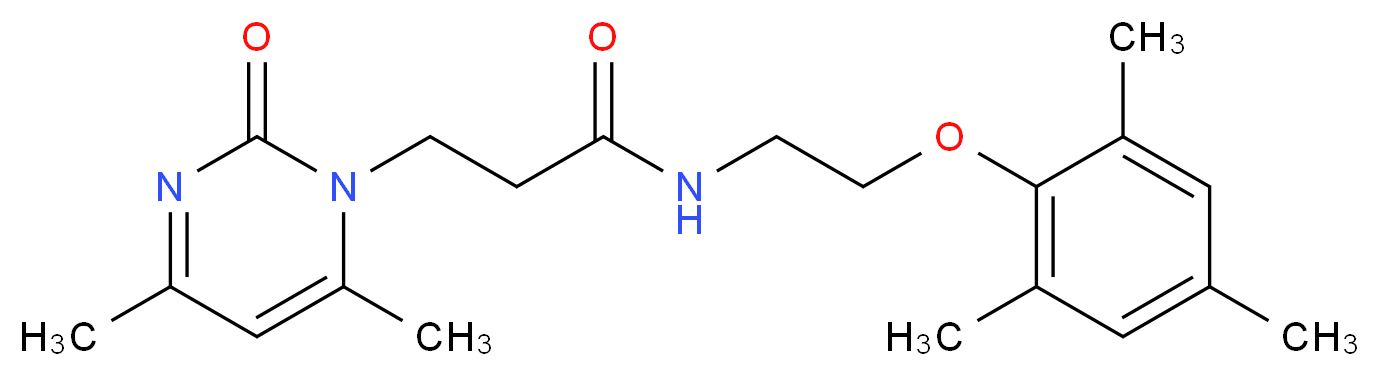 3-(4,6-dimethyl-2-oxopyrimidin-1(2H)-yl)-N-[2-(mesityloxy)ethyl]propanamide_Molecular_structure_CAS_)