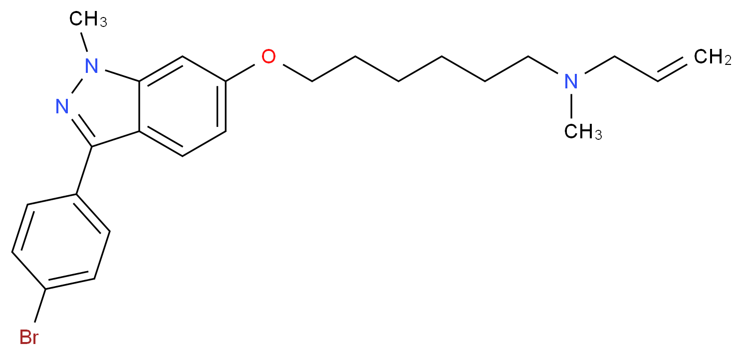 Allyl-{6-[3-(4-Bromo-Phenyl)-1-Methyl-1h-Indazol-6-Yl]Oxy}Hexyl)-N-Methylamine_Molecular_structure_CAS_)