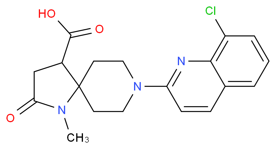 8-(8-chloroquinolin-2-yl)-1-methyl-2-oxo-1,8-diazaspiro[4.5]decane-4-carboxylic acid_Molecular_structure_CAS_)