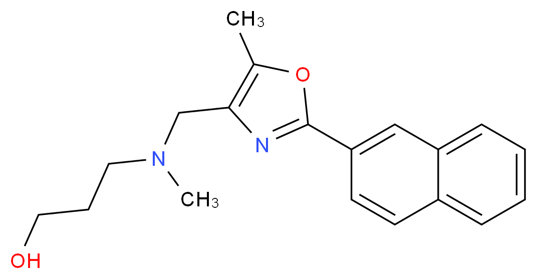 3-(methyl{[5-methyl-2-(2-naphthyl)-1,3-oxazol-4-yl]methyl}amino)propan-1-ol_Molecular_structure_CAS_)