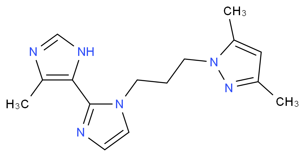 1-[3-(3,5-dimethyl-1H-pyrazol-1-yl)propyl]-5'-methyl-1H,3'H-2,4'-biimidazole_Molecular_structure_CAS_)