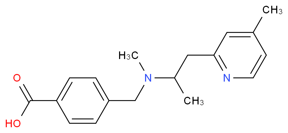 4-({methyl[1-methyl-2-(4-methylpyridin-2-yl)ethyl]amino}methyl)benzoic acid_Molecular_structure_CAS_)