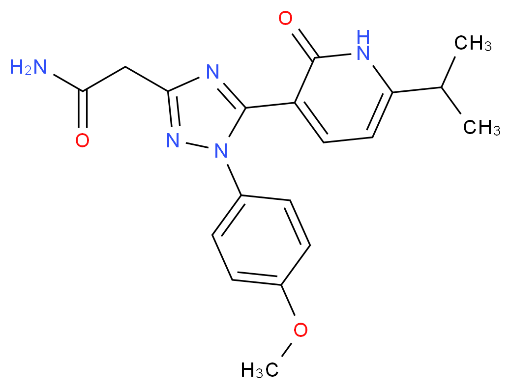 2-[5-(6-isopropyl-2-oxo-1,2-dihydropyridin-3-yl)-1-(4-methoxyphenyl)-1H-1,2,4-triazol-3-yl]acetamide_Molecular_structure_CAS_)