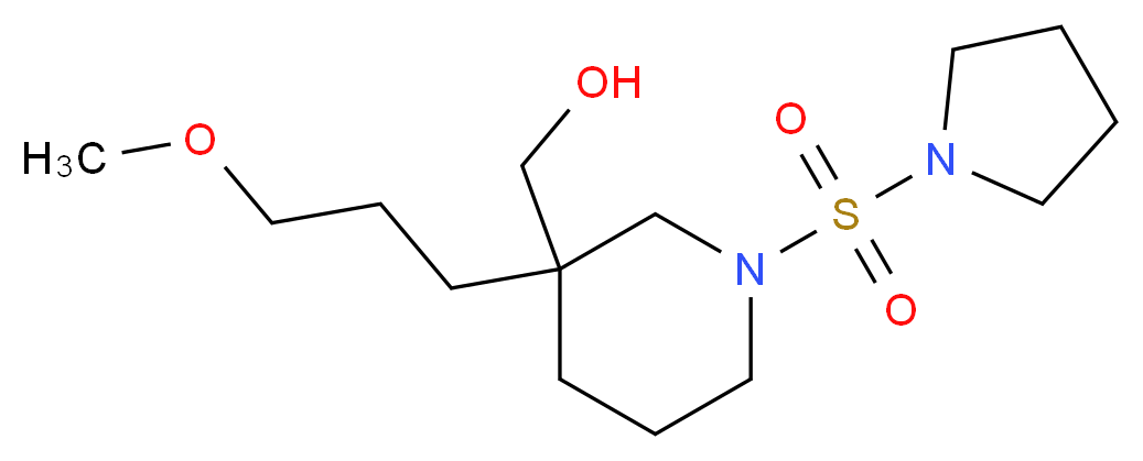 [3-(3-methoxypropyl)-1-(1-pyrrolidinylsulfonyl)-3-piperidinyl]methanol_Molecular_structure_CAS_)