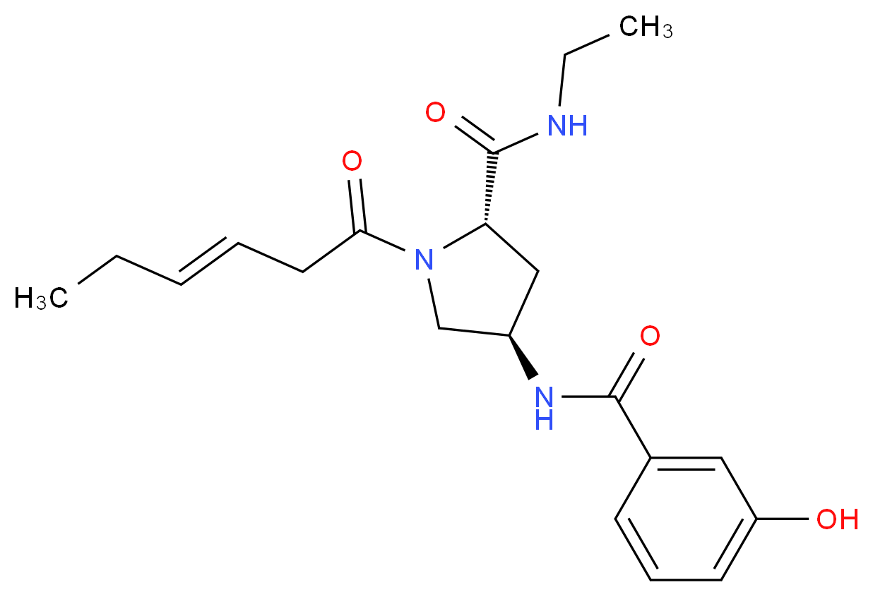 (4R)-N-ethyl-1-[(3E)-hex-3-enoyl]-4-[(3-hydroxybenzoyl)amino]-L-prolinamide_Molecular_structure_CAS_)