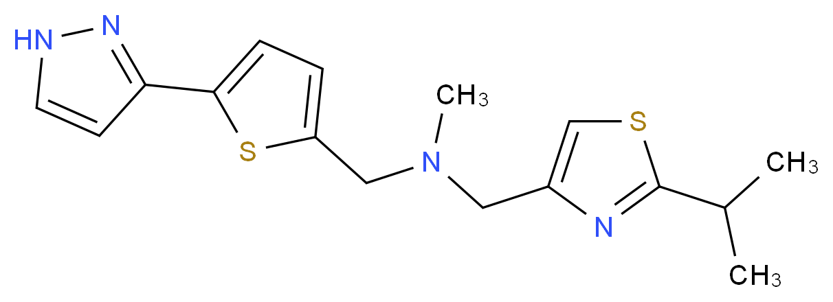 1-(2-isopropyl-1,3-thiazol-4-yl)-N-methyl-N-{[5-(1H-pyrazol-3-yl)-2-thienyl]methyl}methanamine_Molecular_structure_CAS_)