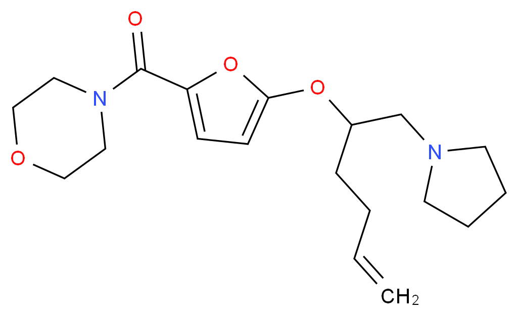 4-(5-{[(2S,5R)-5-(pyrrolidin-1-ylmethyl)tetrahydrofuran-2-yl]methyl}-2-furoyl)morpholine_Molecular_structure_CAS_)
