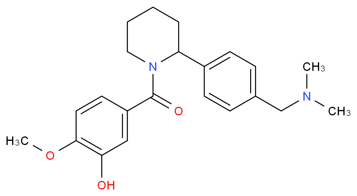 5-[(2-{4-[(dimethylamino)methyl]phenyl}-1-piperidinyl)carbonyl]-2-methoxyphenol_Molecular_structure_CAS_)