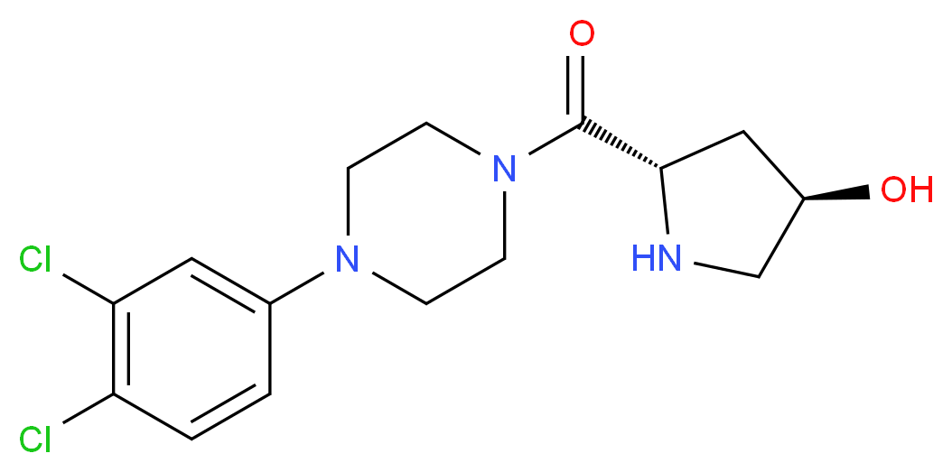 (3R,5S)-5-{[4-(3,4-dichlorophenyl)-1-piperazinyl]carbonyl}-3-pyrrolidinol_Molecular_structure_CAS_)