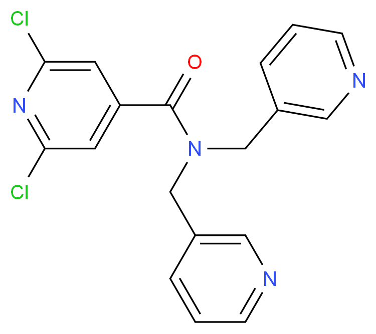N4,N4-di(3-pyridylmethyl)-2,6-dichloroisonicotinamide_Molecular_structure_CAS_)