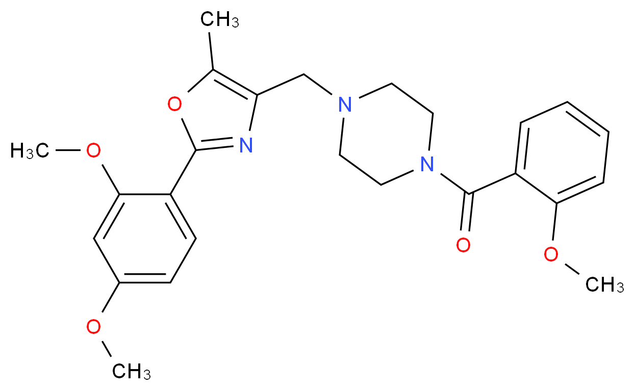 1-{[2-(2,4-dimethoxyphenyl)-5-methyl-1,3-oxazol-4-yl]methyl}-4-(2-methoxybenzoyl)piperazine_Molecular_structure_CAS_)