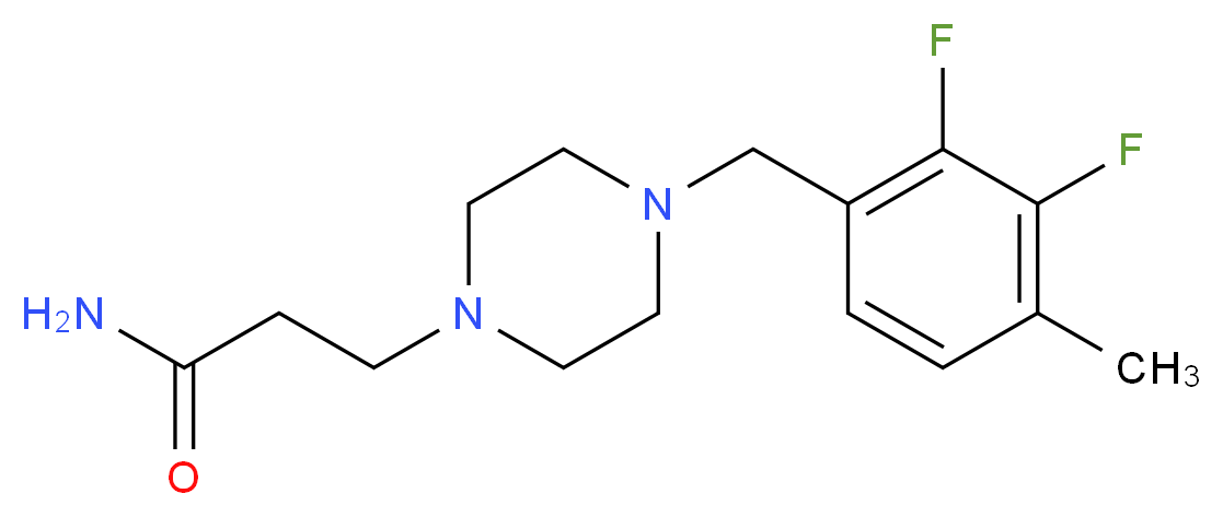 3-[4-(2,3-difluoro-4-methylbenzyl)piperazin-1-yl]propanamide_Molecular_structure_CAS_)